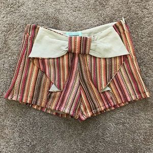 Judith March MultiColor Bow Front Short Shorts​